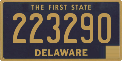 DE license plate 223290