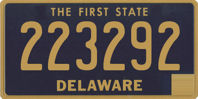 DE license plate 223292