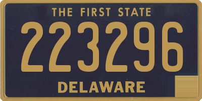 DE license plate 223296