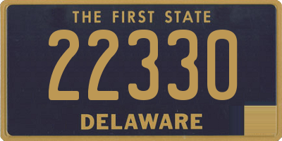 DE license plate 22330