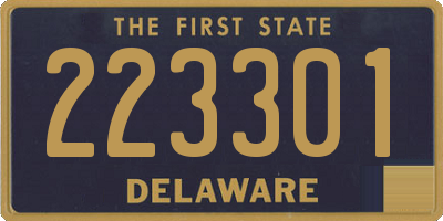 DE license plate 223301