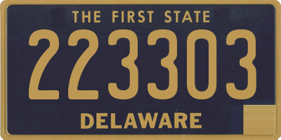 DE license plate 223303