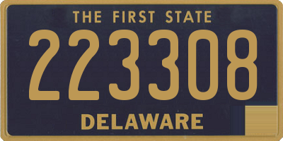 DE license plate 223308