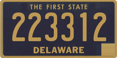 DE license plate 223312