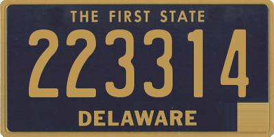 DE license plate 223314