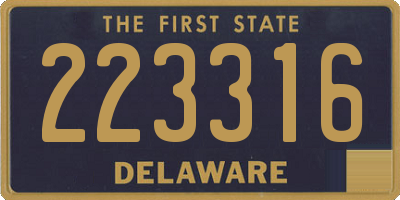 DE license plate 223316