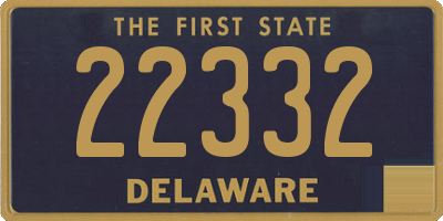 DE license plate 22332