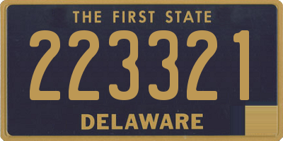 DE license plate 223321