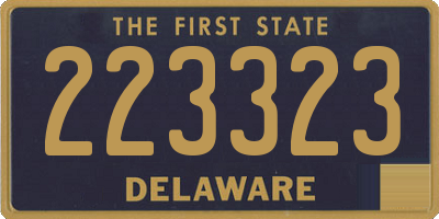 DE license plate 223323