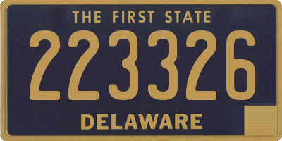 DE license plate 223326