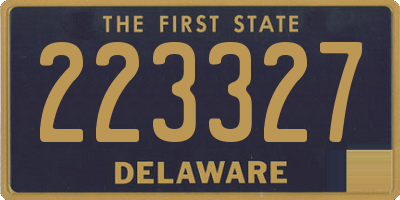 DE license plate 223327
