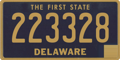 DE license plate 223328