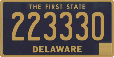 DE license plate 223330