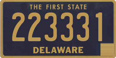 DE license plate 223331