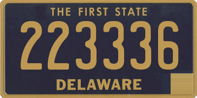 DE license plate 223336