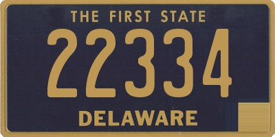 DE license plate 22334