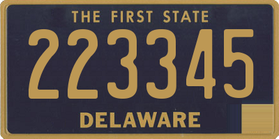 DE license plate 223345