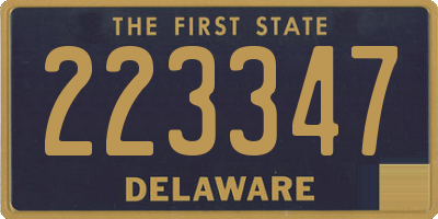 DE license plate 223347