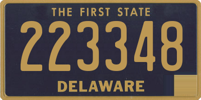 DE license plate 223348