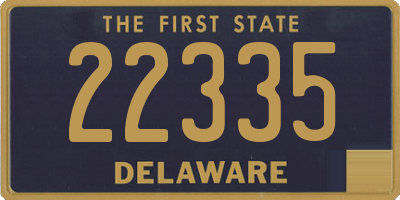 DE license plate 22335
