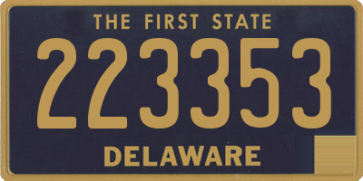 DE license plate 223353