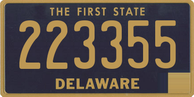 DE license plate 223355