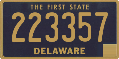DE license plate 223357