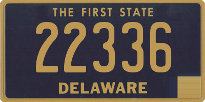 DE license plate 22336