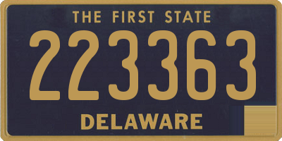 DE license plate 223363