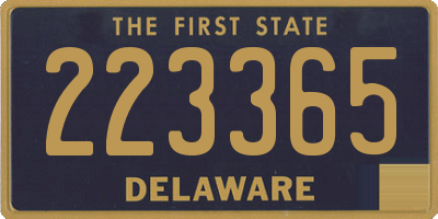 DE license plate 223365