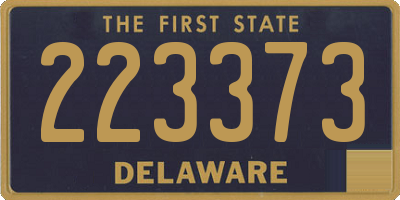 DE license plate 223373