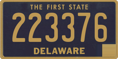 DE license plate 223376