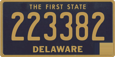 DE license plate 223382