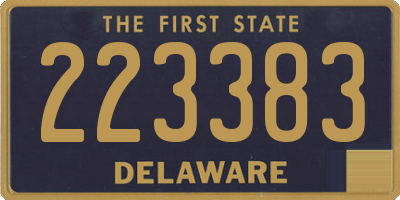 DE license plate 223383