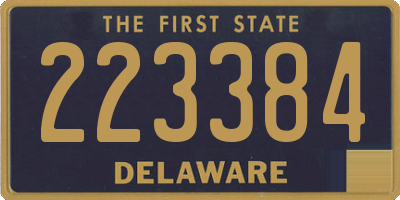 DE license plate 223384