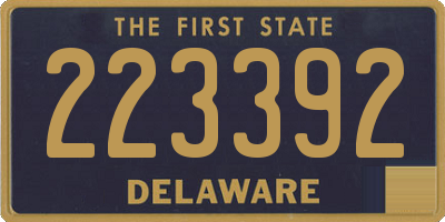 DE license plate 223392