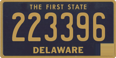 DE license plate 223396