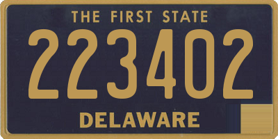 DE license plate 223402