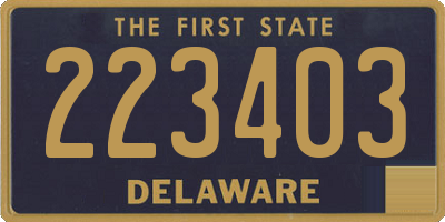 DE license plate 223403