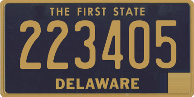 DE license plate 223405