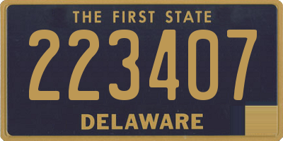DE license plate 223407