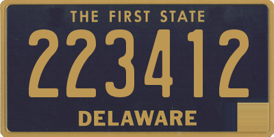 DE license plate 223412