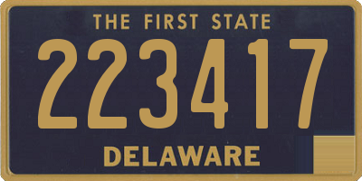 DE license plate 223417