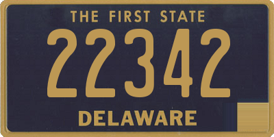 DE license plate 22342