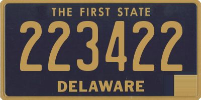 DE license plate 223422