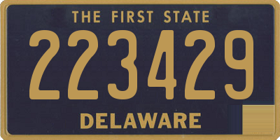 DE license plate 223429