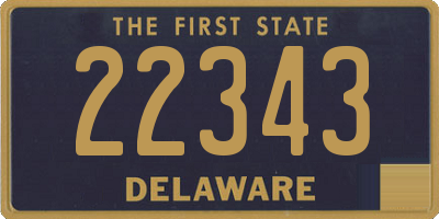 DE license plate 22343