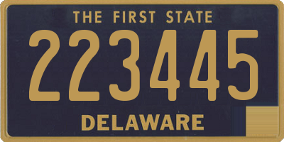 DE license plate 223445