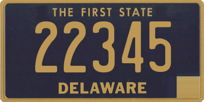 DE license plate 22345