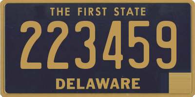 DE license plate 223459
